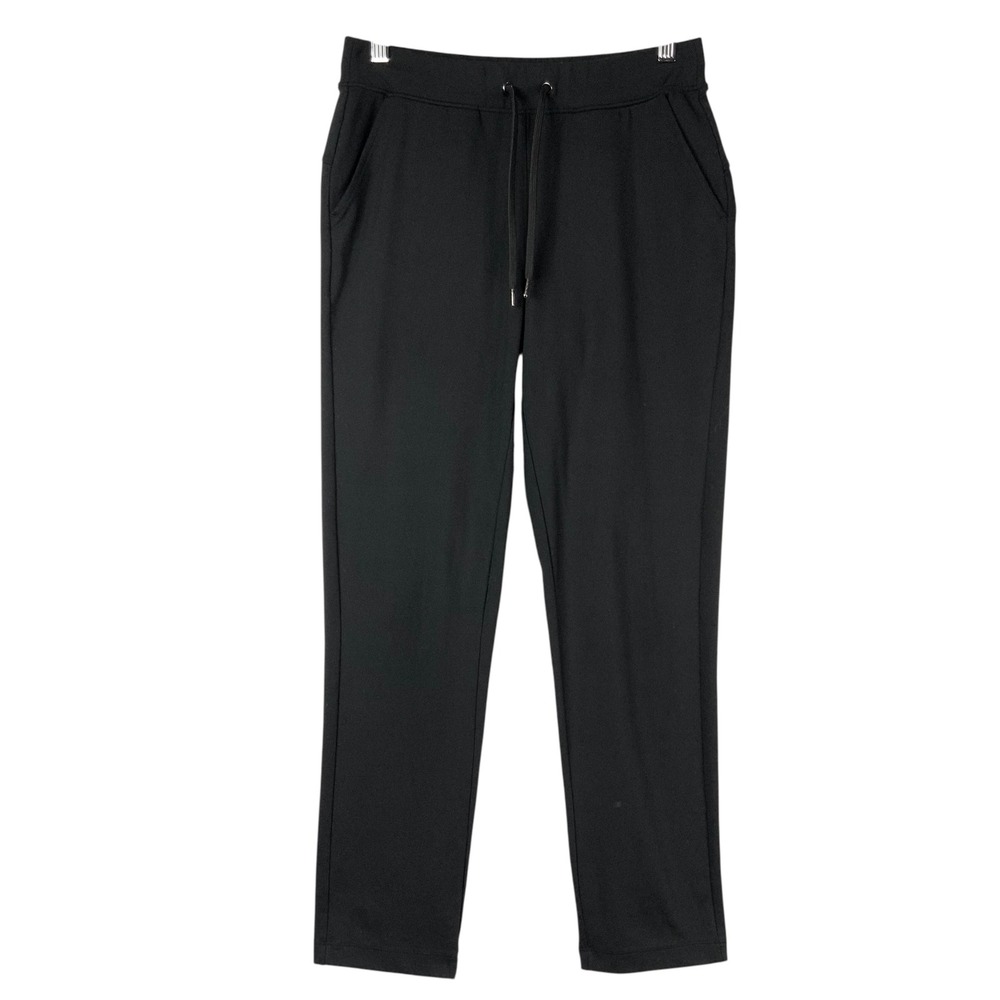 Yogalicious Lux Black Straight Leg Pant XS Drawstring Waist Pocket Stretch